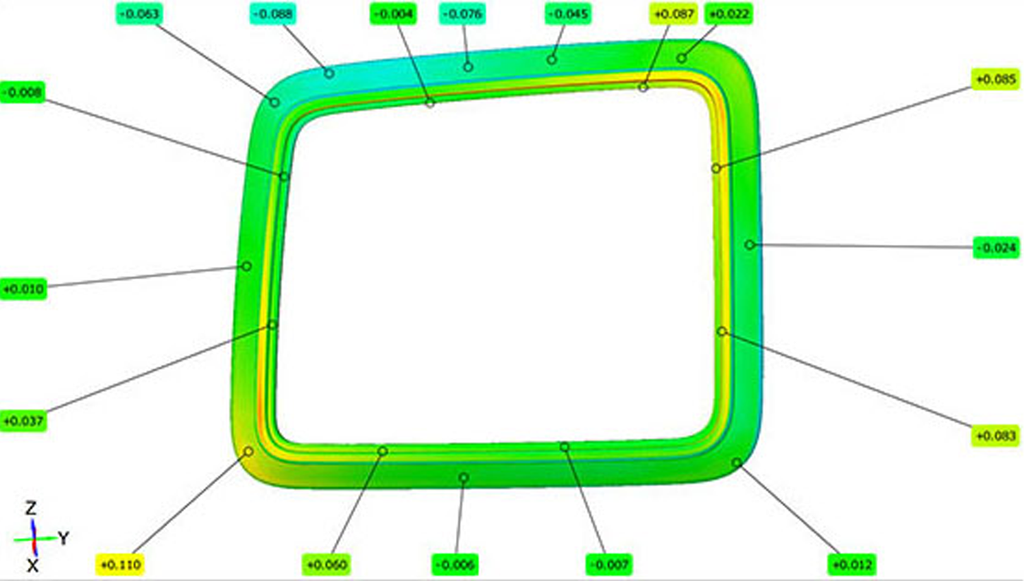 帶檢測標(biāo)記的矩形框架模型
